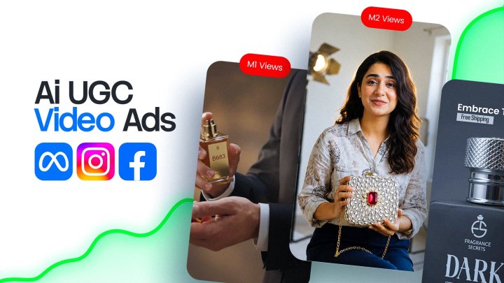 We will create scroll-stopping AI UGC video ads for TikTok, Meta, and social media